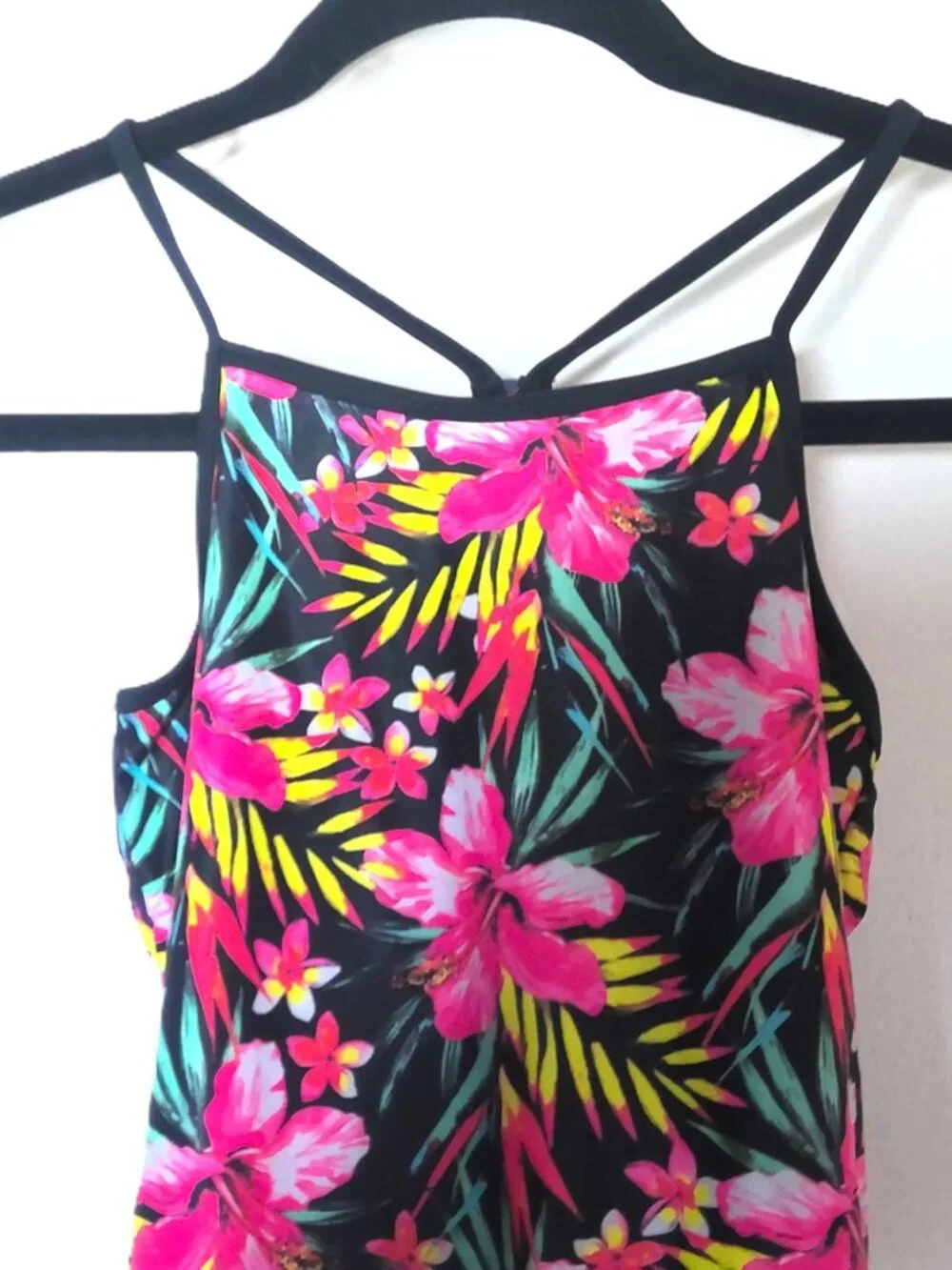 New Hurley Girl's Swimsuit Bright Floral One Piece Bathing Suit Lined 10/12 yrs